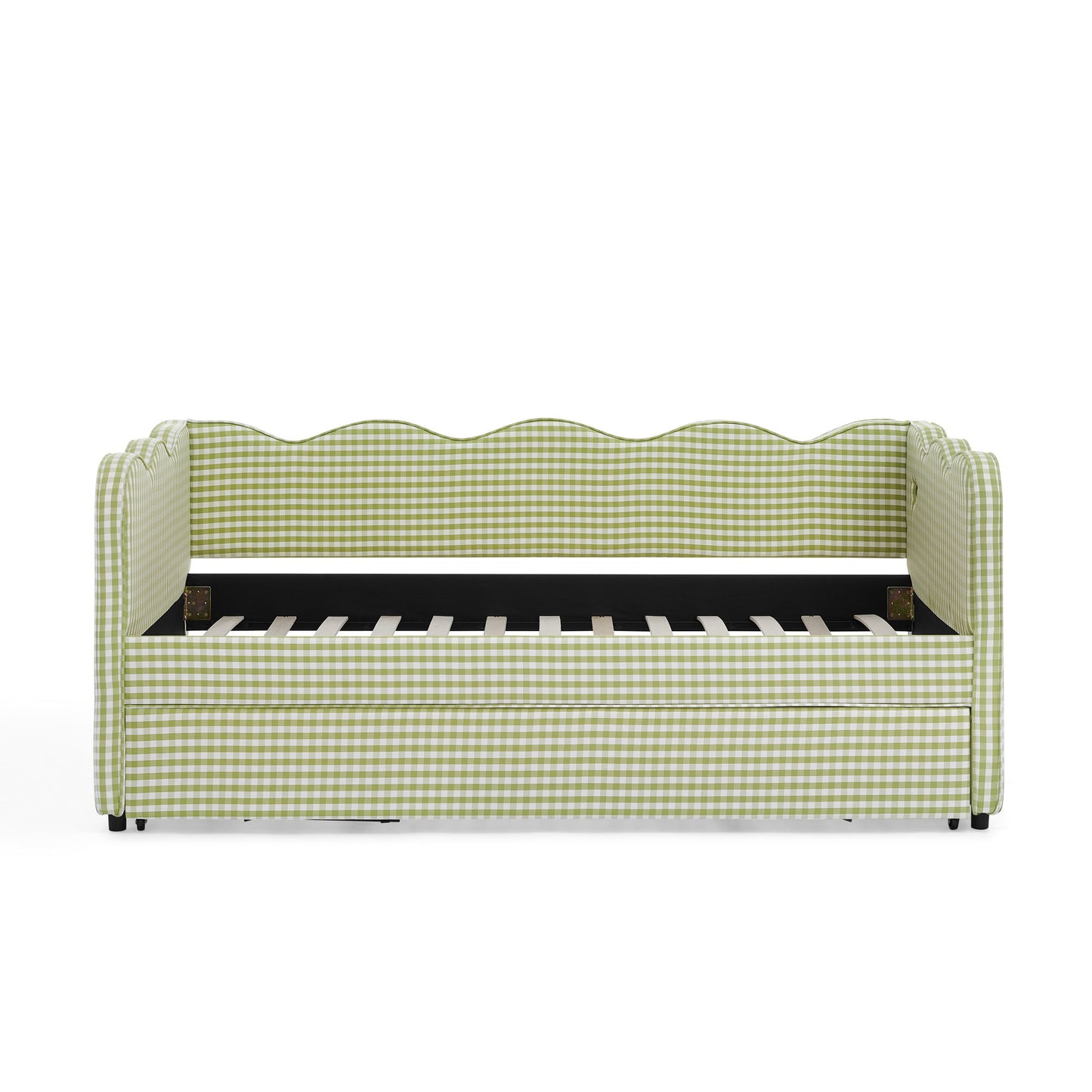 Gingham Daybed With USB Charging Port, Wave-Shaped Design - The Sleep Loft - Online Mattress Showroom NYC