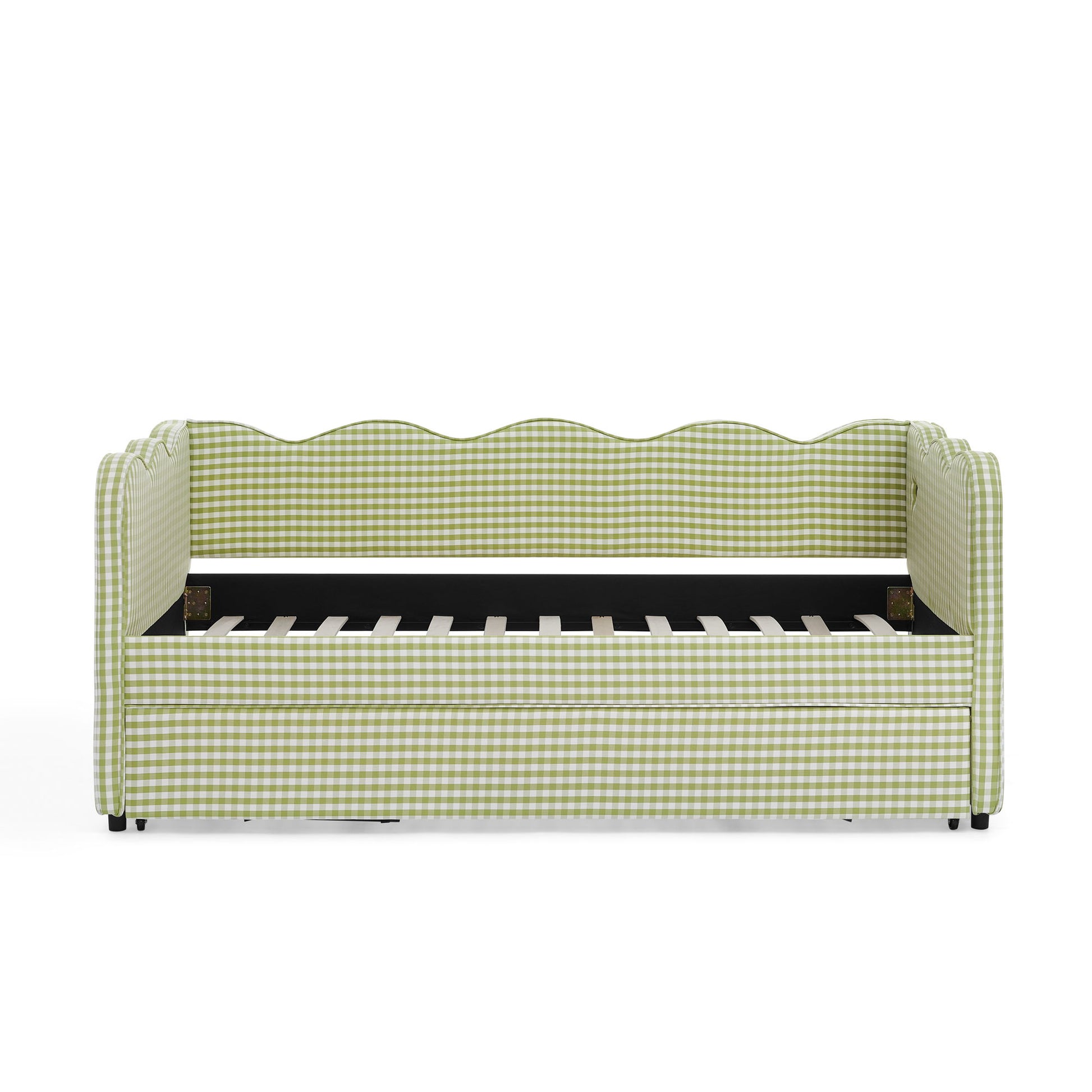 Gingham Daybed With USB Charging Port, Wave-Shaped Design - The Sleep Loft - Online Mattress Showroom NYC