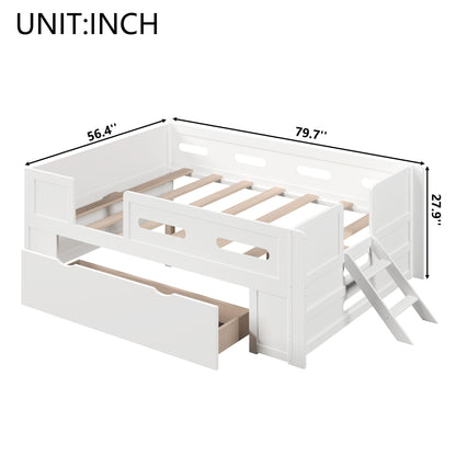 Platform Bed With Guardrail And Drawer - The Sleep Loft - Online Mattress Showroom NYC