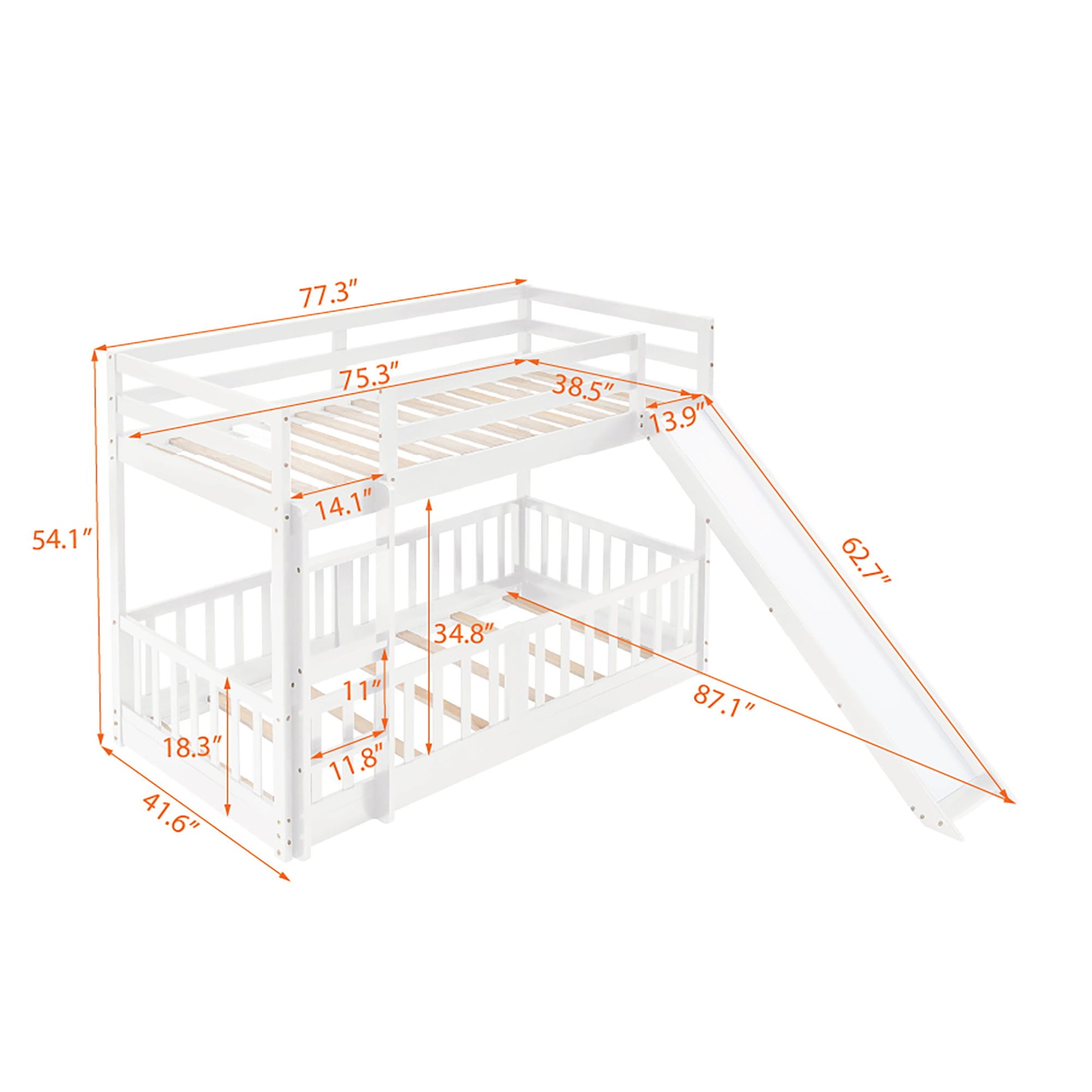 Functional Bunk Bed & Convertible Ladder And Slide - The Sleep Loft - Online Mattress Showroom NYC