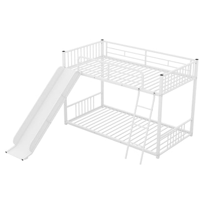 Metal Bunk Bed With Slide, Durable Steel Frame - The Sleep Loft - Online Mattress Showroom NYC