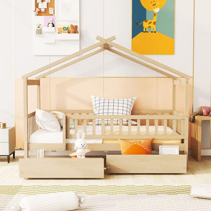 House Bed With 2 Drawers - The Sleep Loft - Online Mattress Showroom NYC