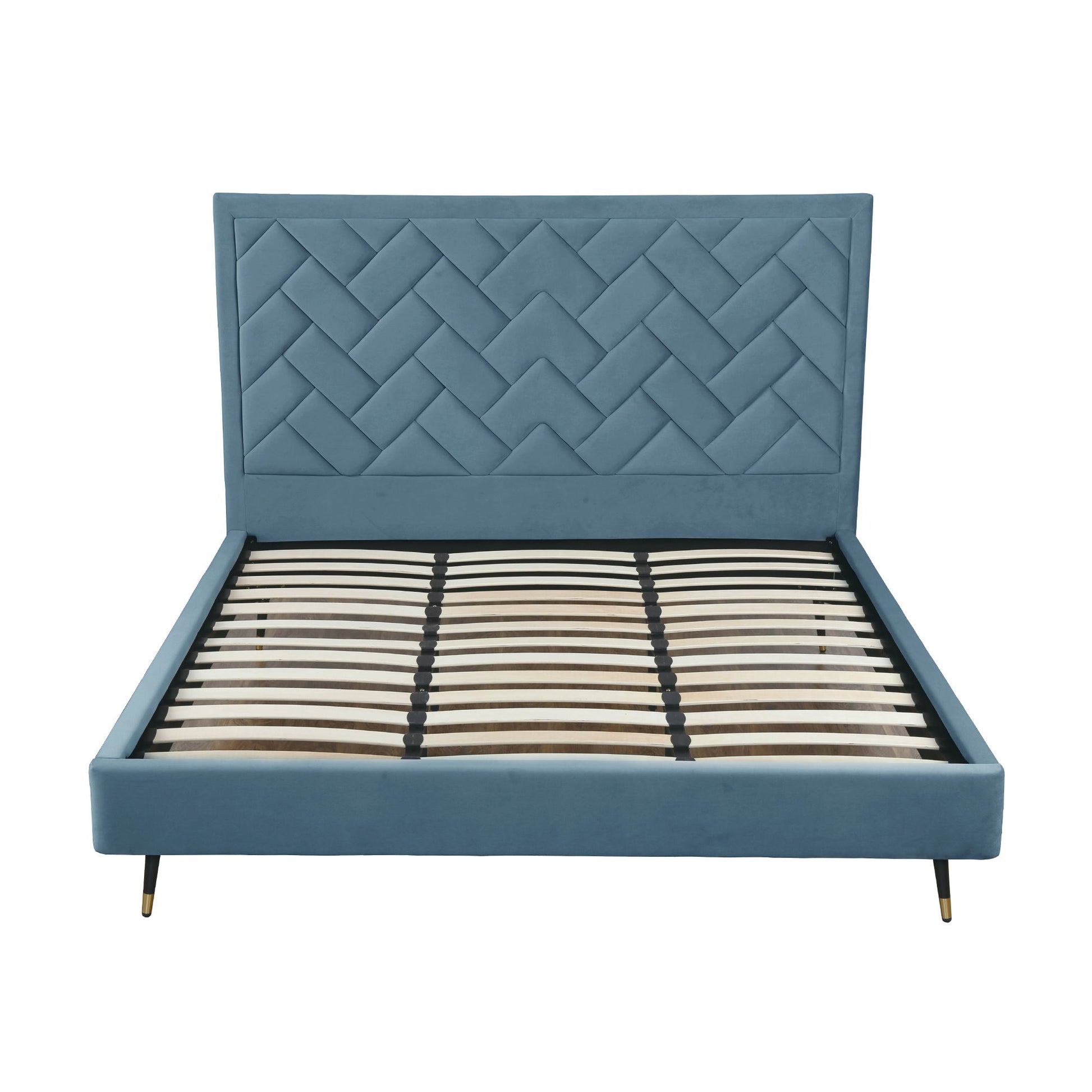 Crosby - Bed With Upholstered Headboard And Slats - The Sleep Loft - Online Mattress Showroom NYC