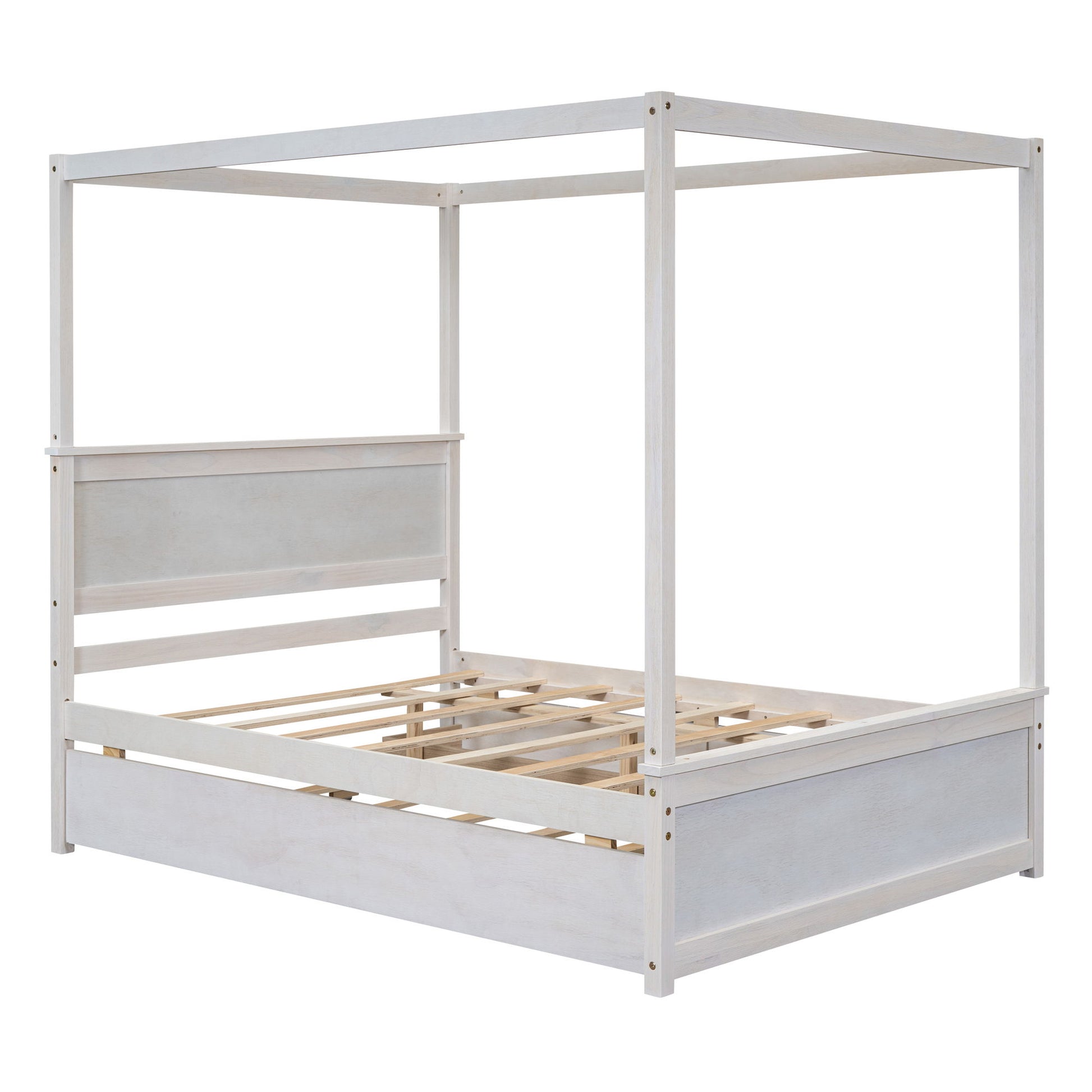 Canopy Platform Bed With Drawers, Support Slats, No Box Spring Needed - The Sleep Loft - Online Mattress Showroom NYC