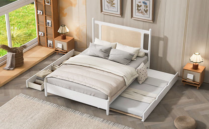 Platform Bed With 2 Big Drawers & Trundle - The Sleep Loft - Online Mattress Showroom NYC