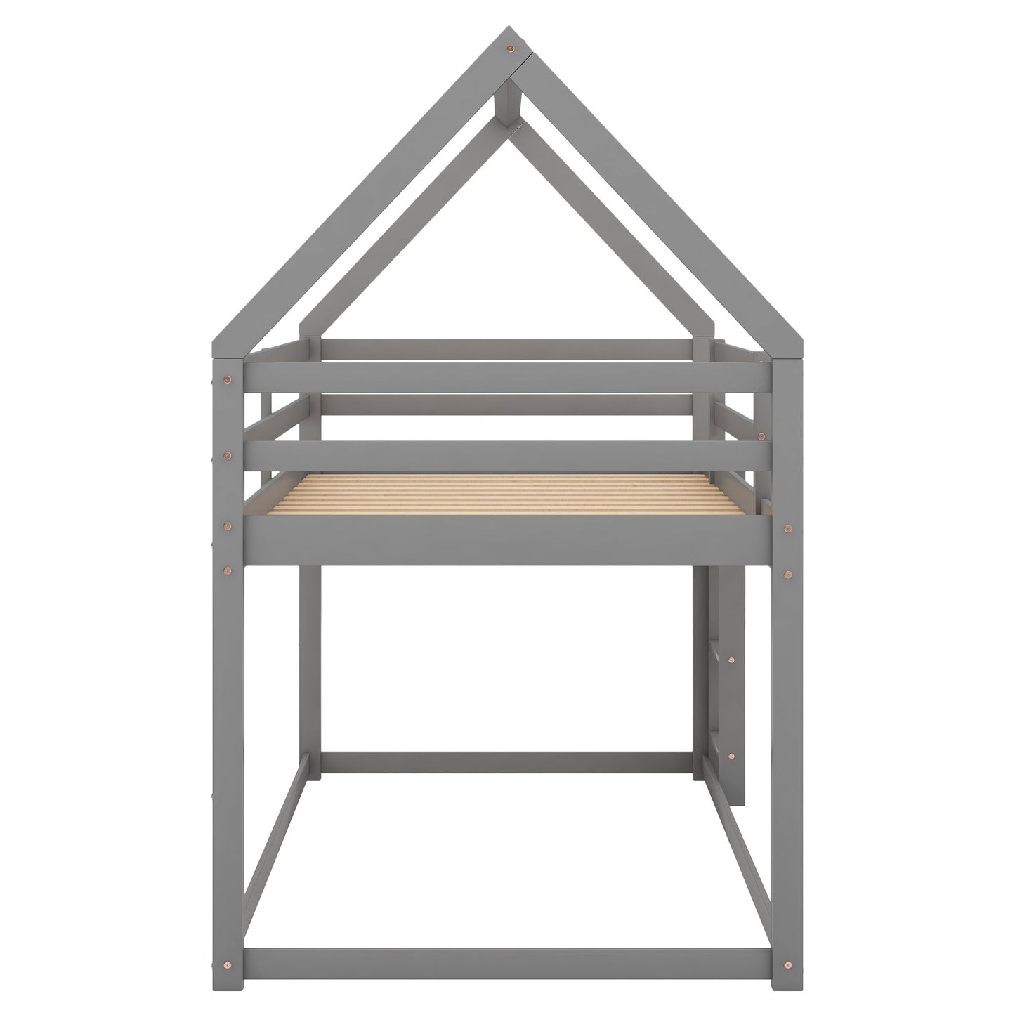 Low Bunk Bed With House Shaped Frame And Ladder - The Sleep Loft - Online Mattress Showroom NYC