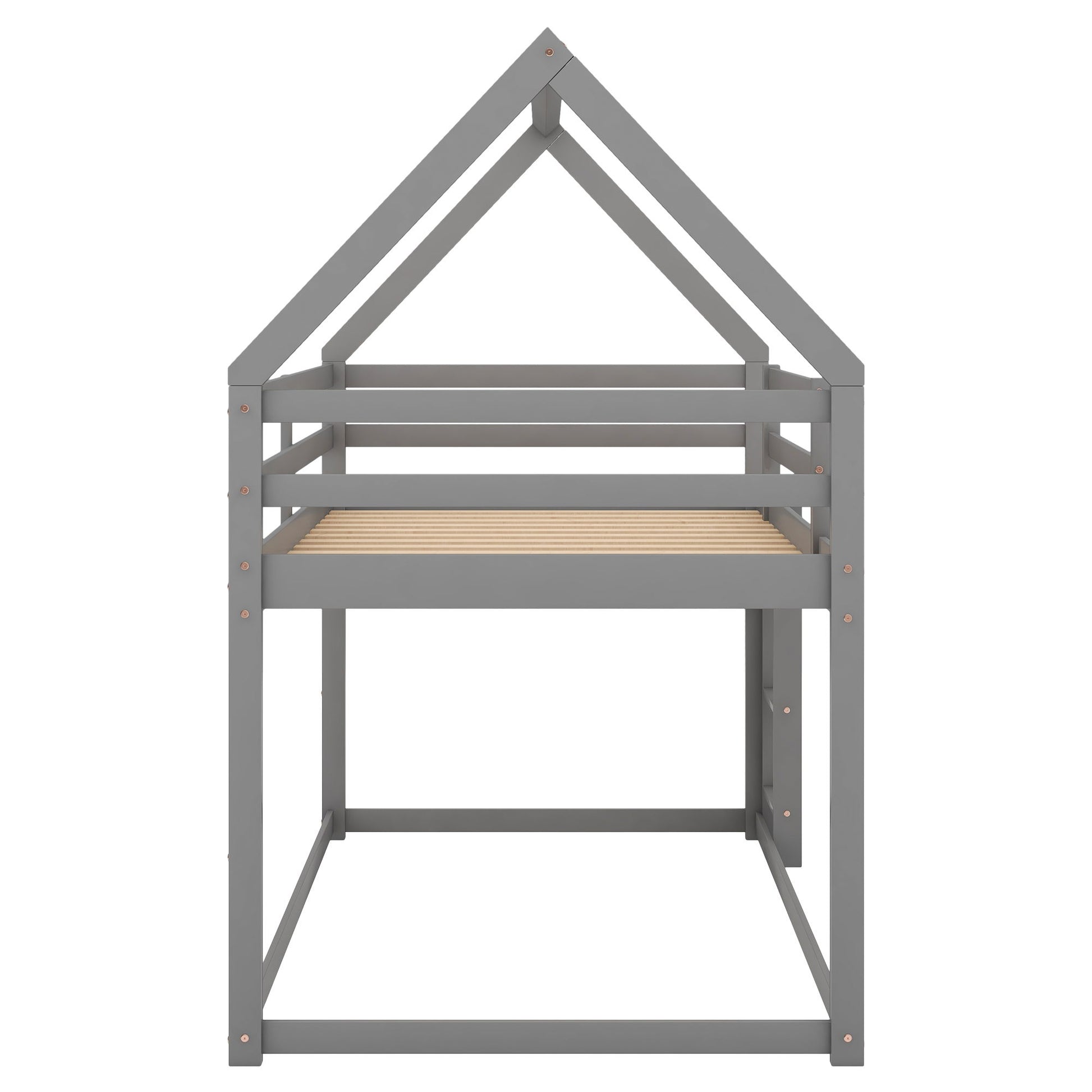 Low Bunk Bed With House Shaped Frame And Ladder - The Sleep Loft - Online Mattress Showroom NYC