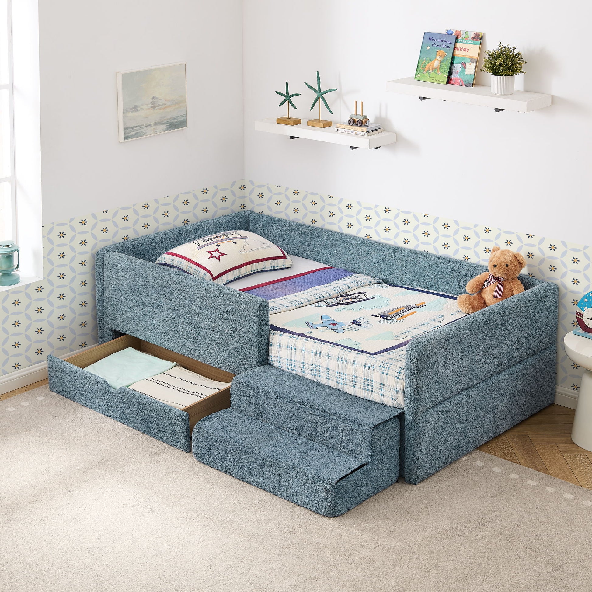 Safe Kids Bed With Guardrails And Storage - The Sleep Loft - Online Mattress Showroom NYC