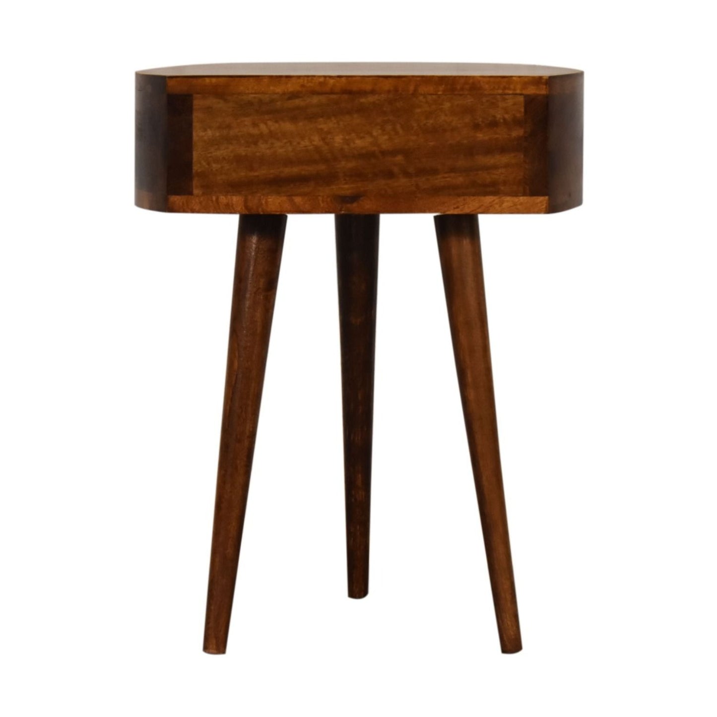 Semi Circle Nightstand - Chestnut - The Sleep Loft - Online Mattress Showroom NYC