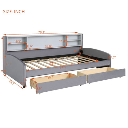 Luxurious Upholstered Platform Bed With Storage Drawers - The Sleep Loft - Online Mattress Showroom NYC