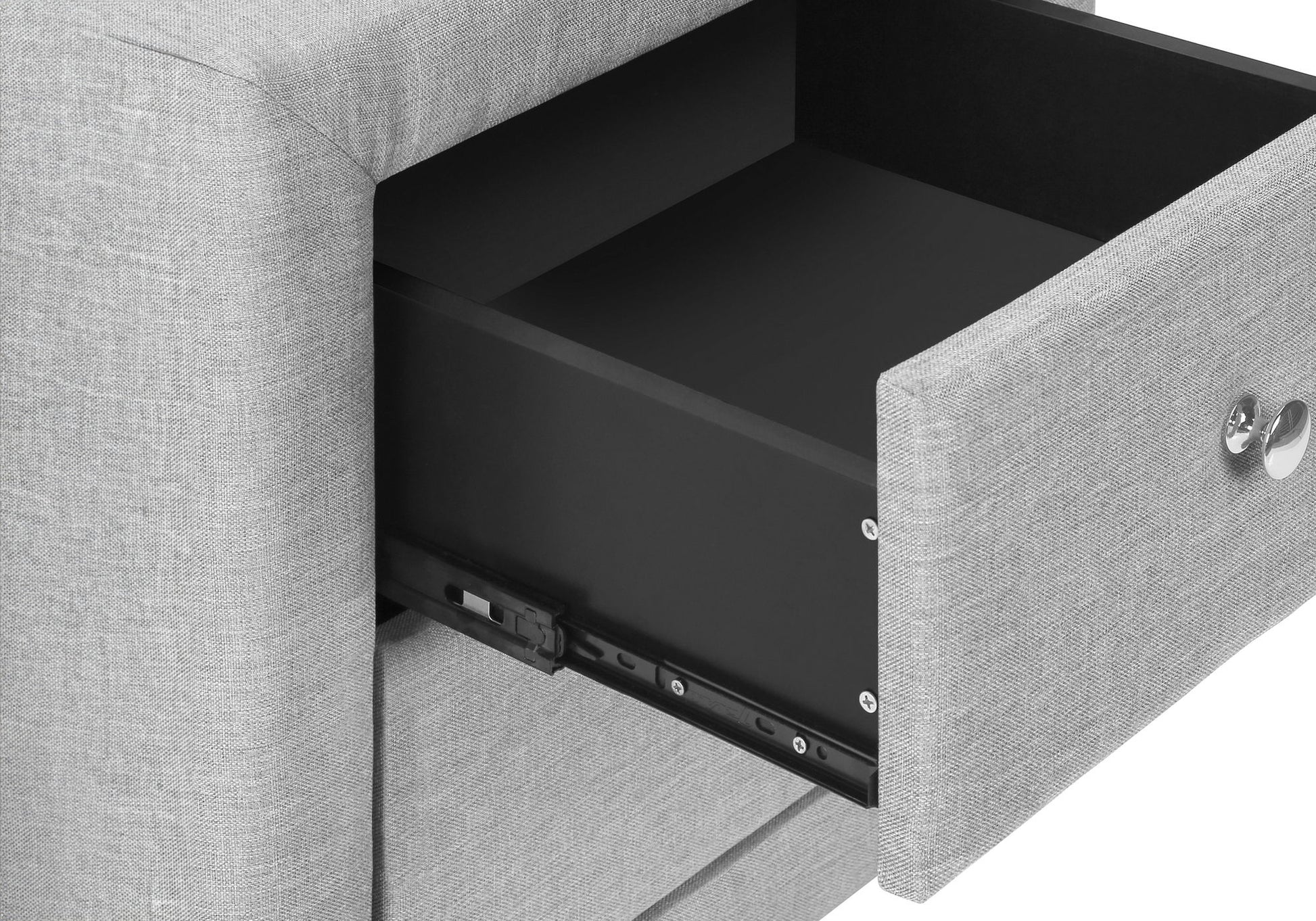 Nightstand, Storage Drawer Versatile Use, Upholstered, Transitional - The Sleep Loft - Online Mattress Showroom NYC