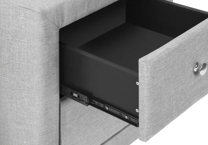 Nightstand, Storage Drawer Versatile Use, Upholstered, Transitional - The Sleep Loft - Online Mattress Showroom NYC