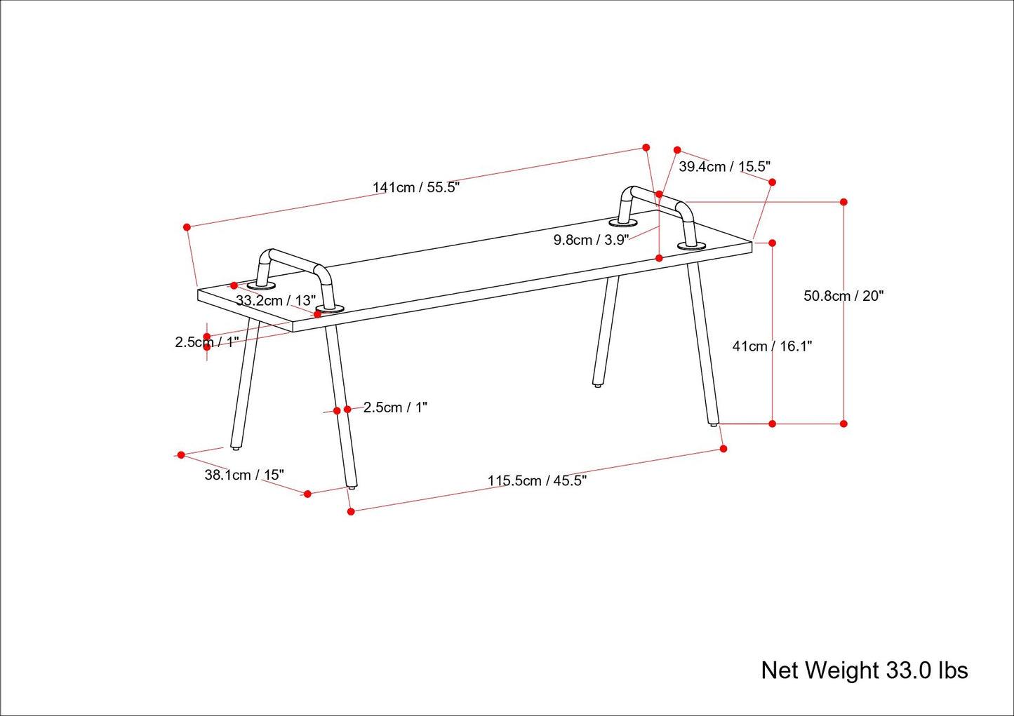 Berkeley - Entryway Bench - The Sleep Loft - Online Mattress Showroom NYC