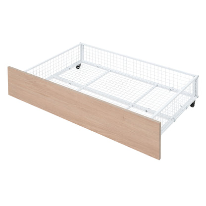 Triple Bunk Bed With Drawers, Multi-Functional Frame With Desks And Shelves In The Middle - The Sleep Loft - Online Mattress Showroom NYC