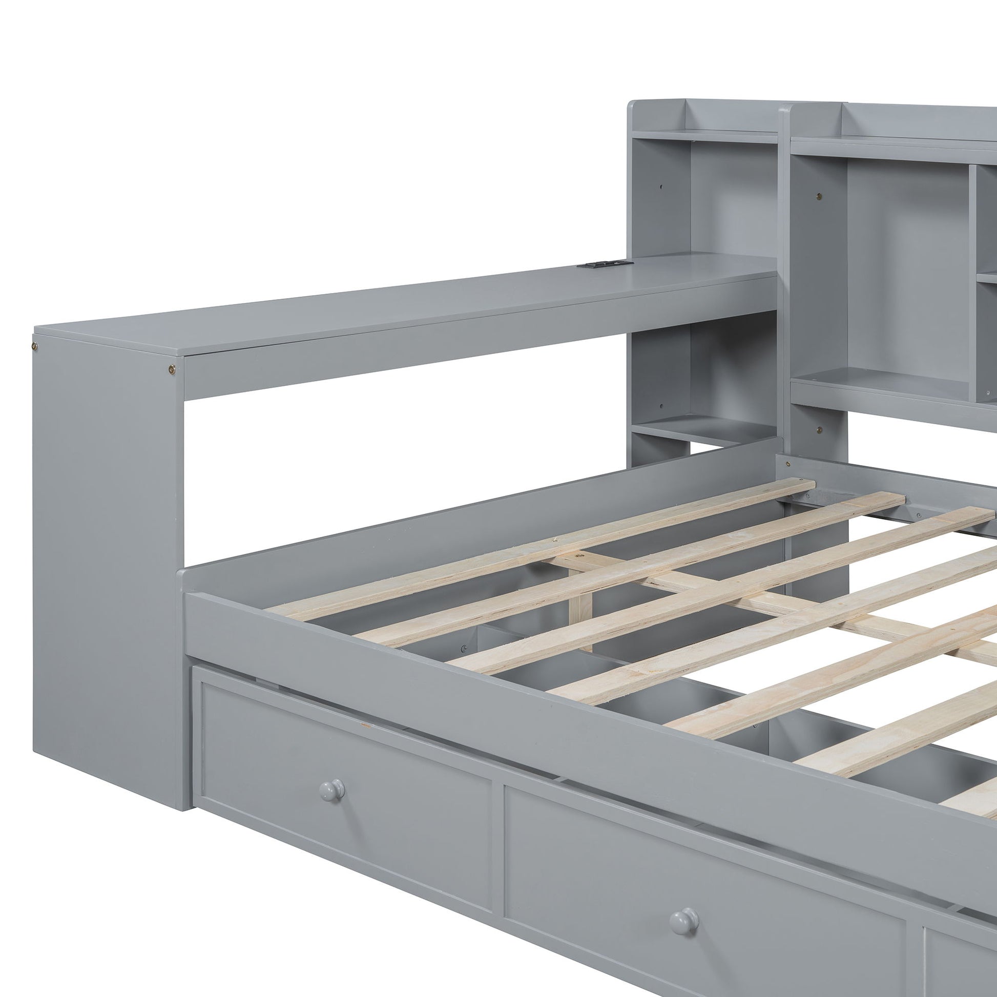 Daybed With 3 Drawers USB Ports And Desk - The Sleep Loft - Online Mattress Showroom NYC