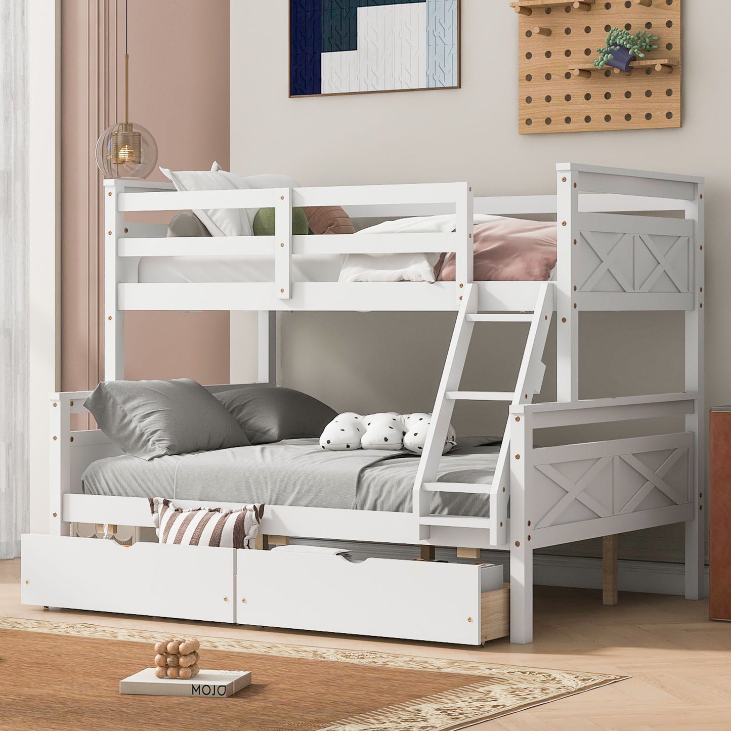 Bunk Bed With Ladder And Safety Guardrail - The Sleep Loft - Online Mattress Showroom NYC