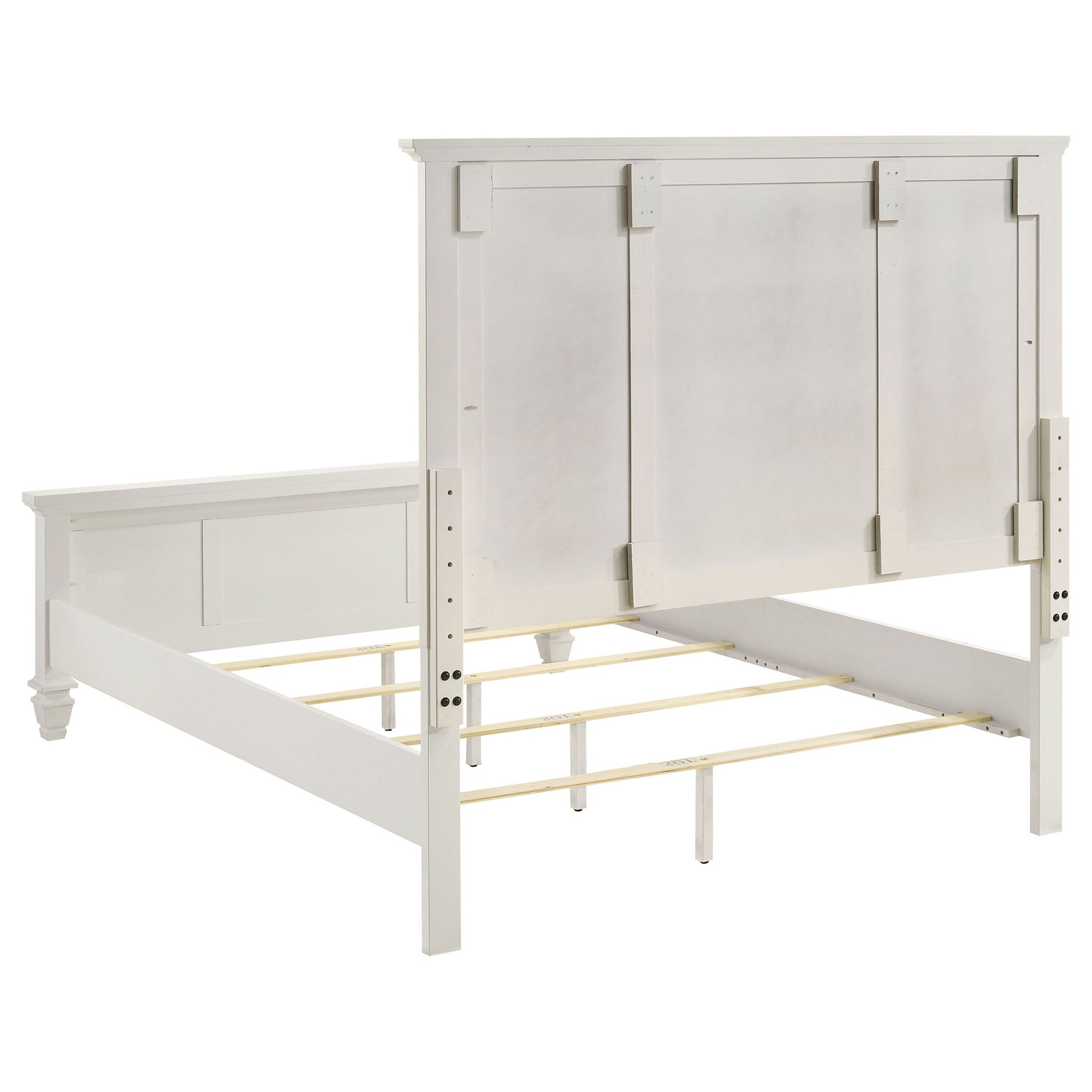 Copper - Queen Panel Bed With Structured Headboard And Slatted Design - White - The Sleep Loft - Online Mattress Showroom NYC