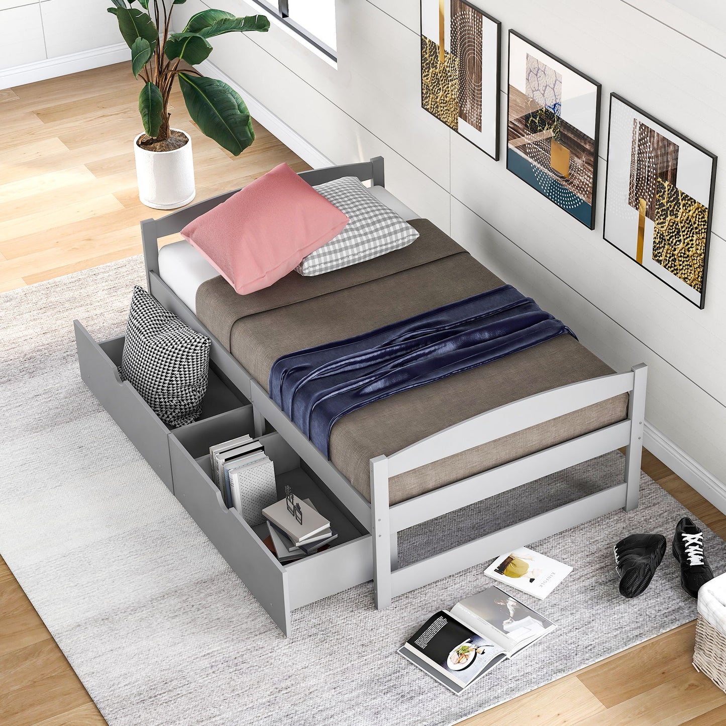 Platform Bed With 2 Drawers - The Sleep Loft - Online Mattress Showroom NYC