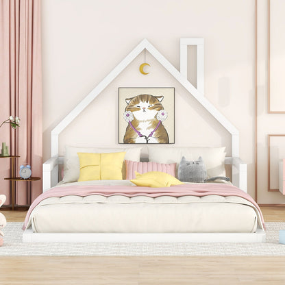 Elegant Floor Bed With House Shaped Headboard - The Sleep Loft - Online Mattress Showroom NYC