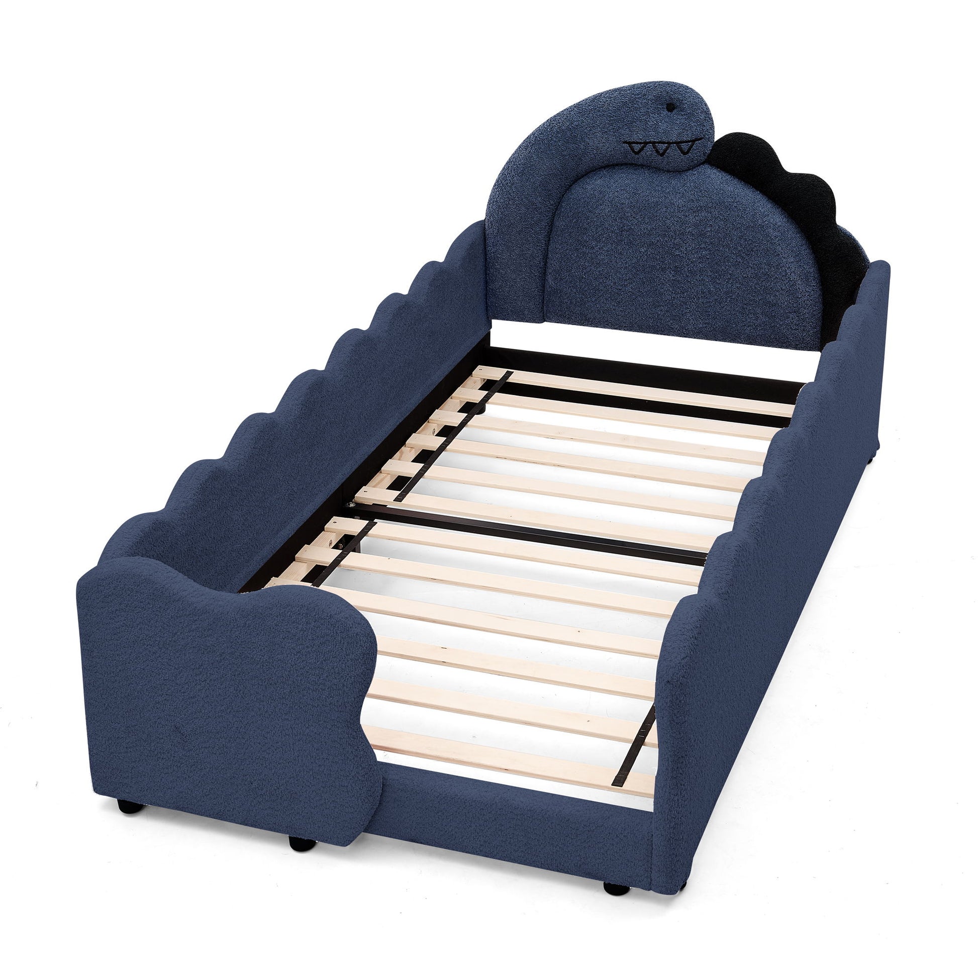 Cute Dinosaur Shaped Bed With Safety Guardrail, Toddler Frame - The Sleep Loft - Online Mattress Showroom NYC