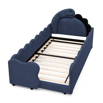 Cute Dinosaur Shaped Bed With Safety Guardrail, Toddler Frame - The Sleep Loft - Online Mattress Showroom NYC