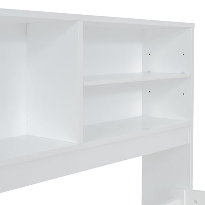 Daybed With 2 Bedside Cabinets, Upper Shelves And 4 Drawers - The Sleep Loft - Online Mattress Showroom NYC