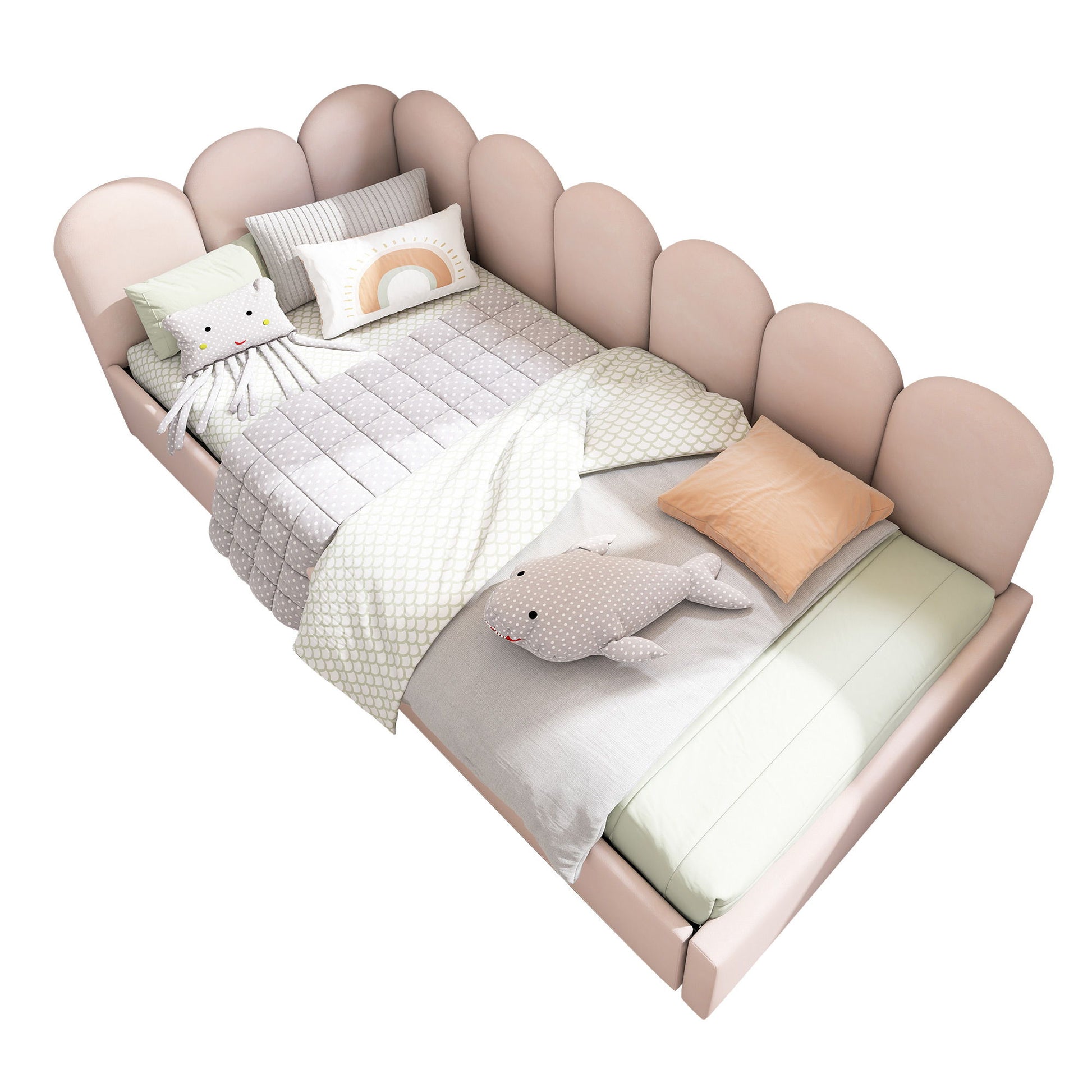 Upholstered Daybed With Metal Slatted Base - The Sleep Loft - Online Mattress Showroom NYC