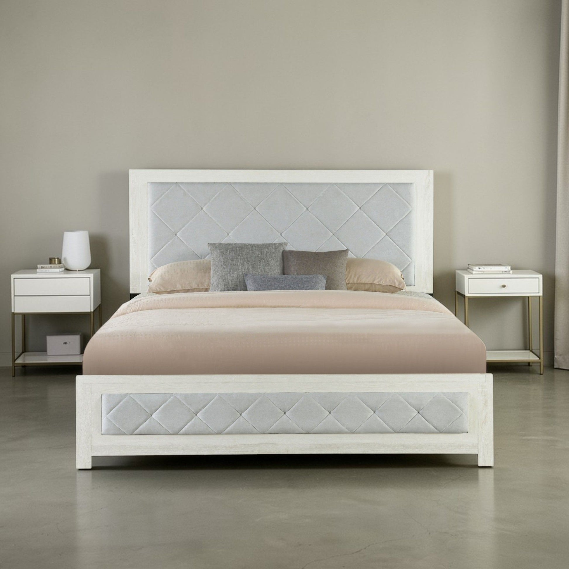 Jehoram - Lozenge Upholstered Design Bed - The Sleep Loft - Online Mattress Showroom NYC