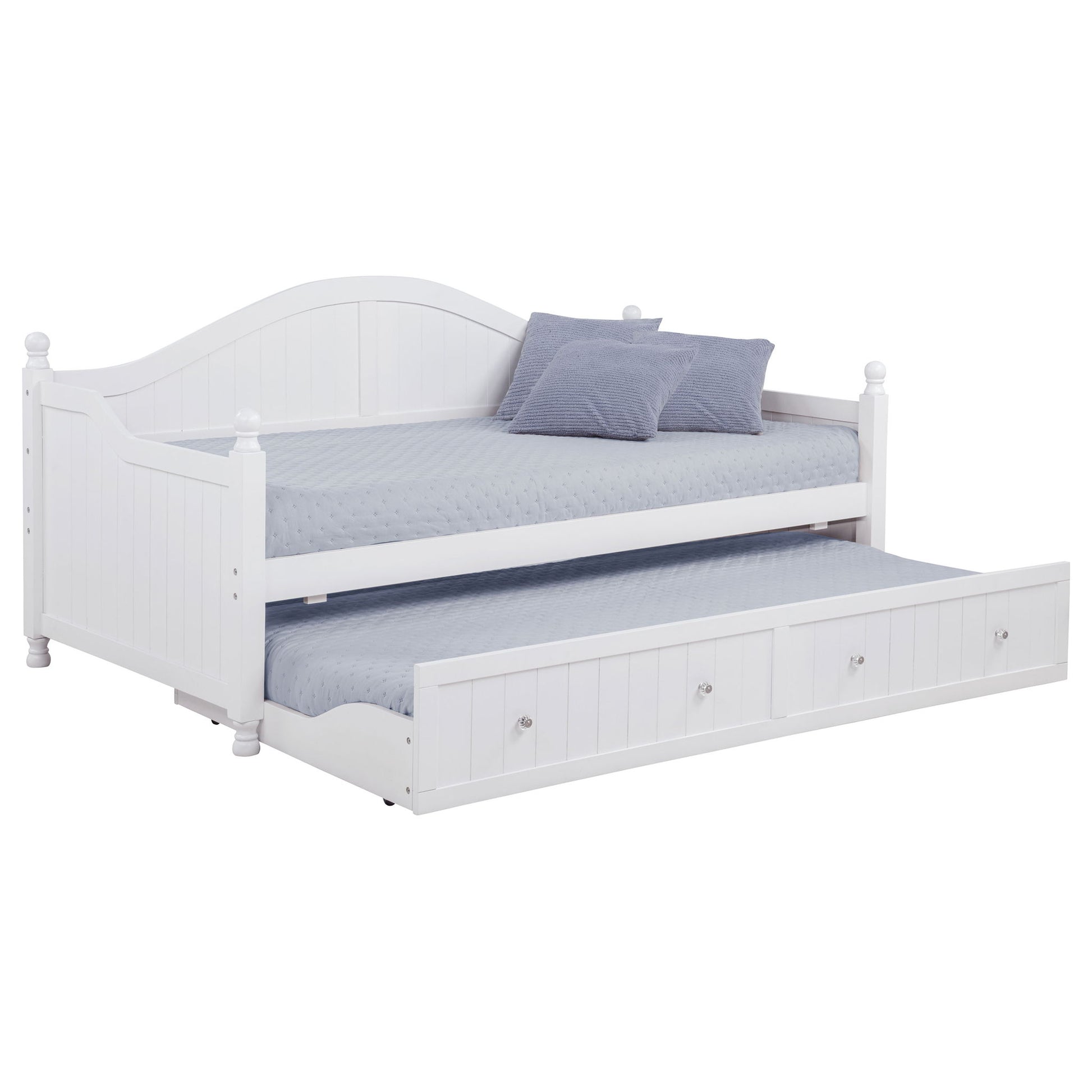 Twin Daybed With Trundle Storage Bed - White - The Sleep Loft - Online Mattress Showroom NYC