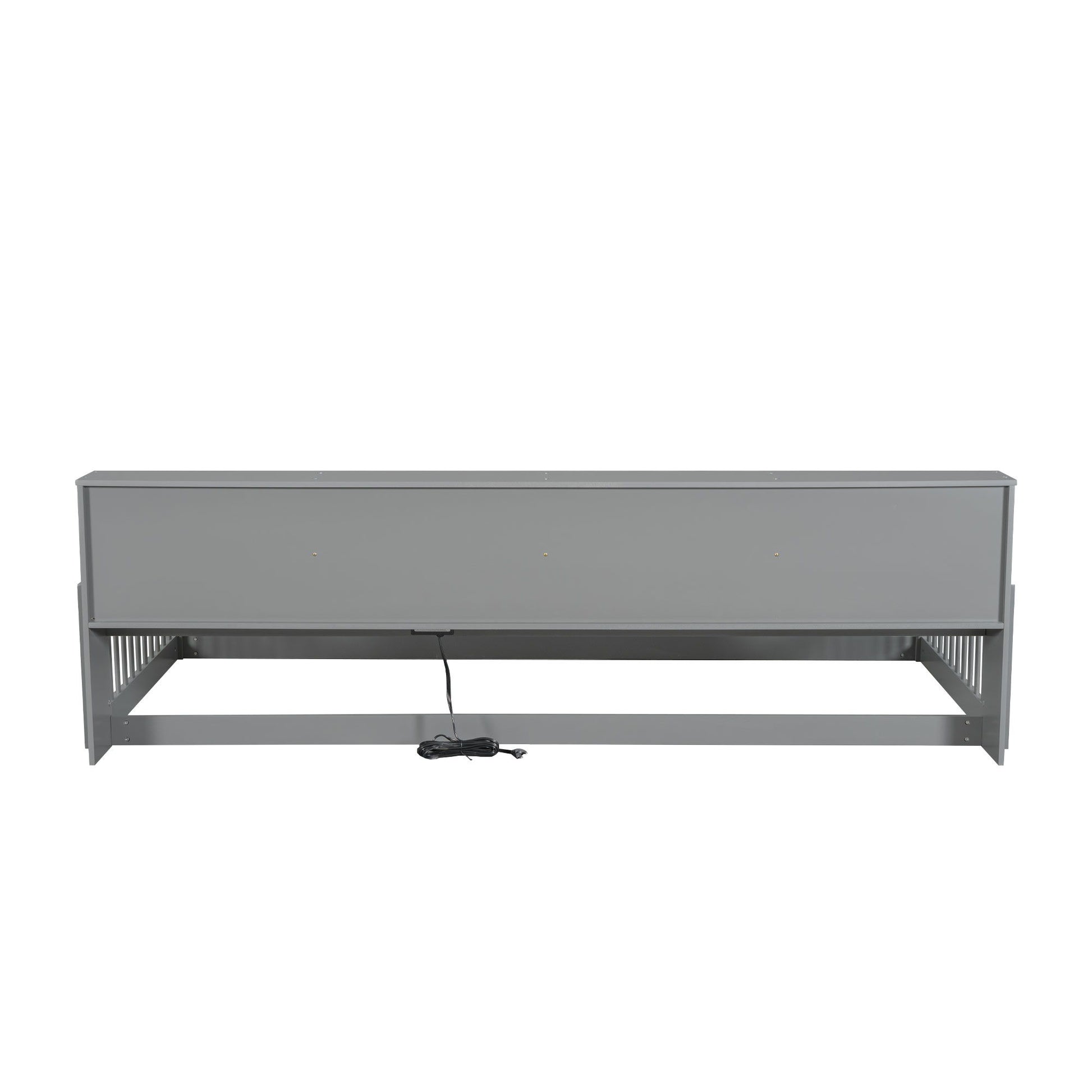 Twin Long Floor Bed With Storage Cabinets And USB Ports - Gray - The Sleep Loft - Online Mattress Showroom NYC