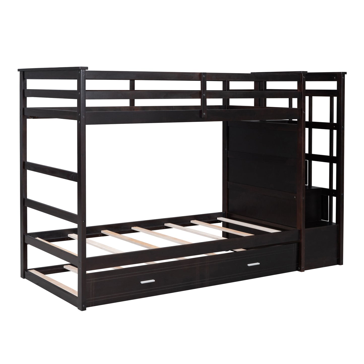 Bunk Bed With Trundle And Staircase - The Sleep Loft - Online Mattress Showroom NYC