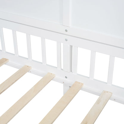 House Bed With Shelves, Window And Sparkling Light Strip On The Roof - The Sleep Loft - Online Mattress Showroom NYC