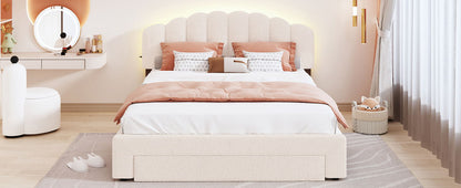 Upholstered Platform Bed With Drawer - The Sleep Loft - Online Mattress Showroom NYC