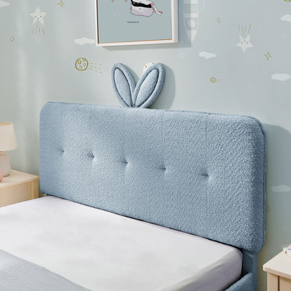 Upholstered Bed With Oversized Rabbit Ear Headboard, LED Lights & 4 Storage Drawers - The Sleep Loft - Online Mattress Showroom NYC
