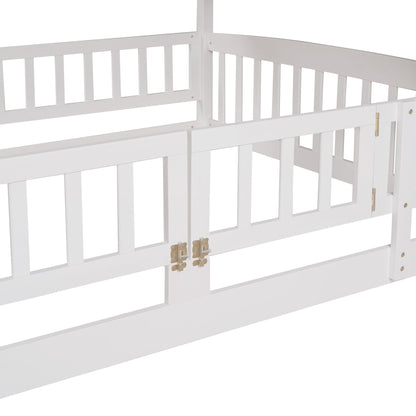 Low Bunk Bed With Slide, Fence And Ladder - The Sleep Loft - Online Mattress Showroom NYC