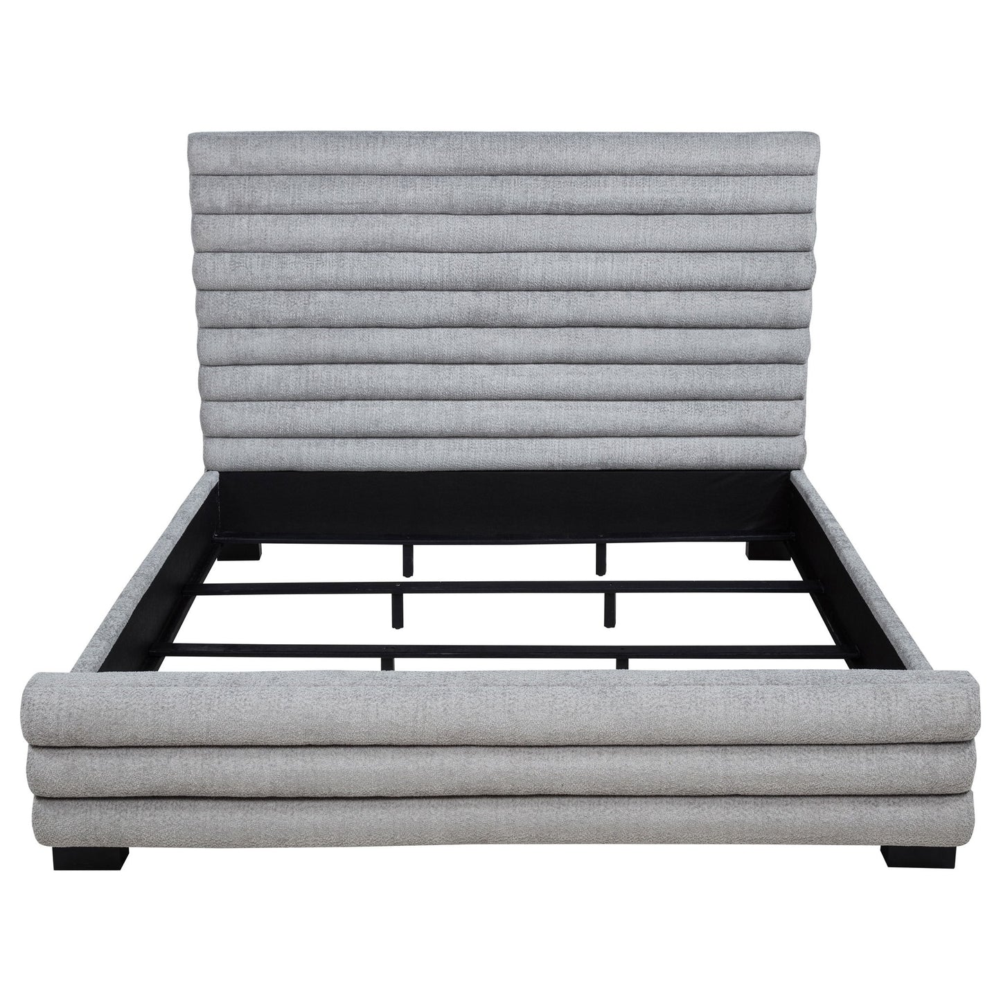 Fandango - Eastern Bed With Rolled Tufting - Gray - The Sleep Loft - Online Mattress Showroom NYC