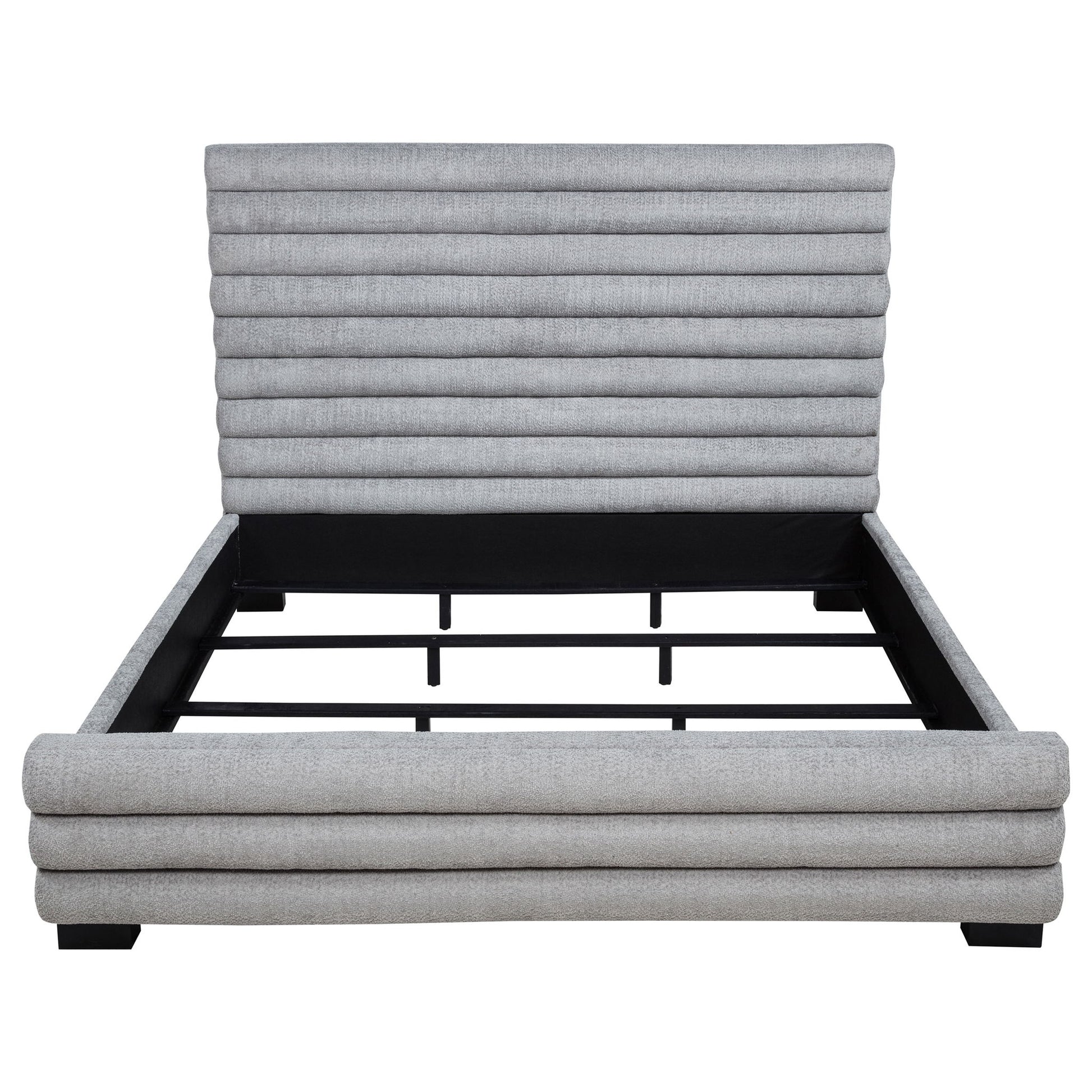 Fandango - Eastern Bed With Rolled Tufting - Gray - The Sleep Loft - Online Mattress Showroom NYC
