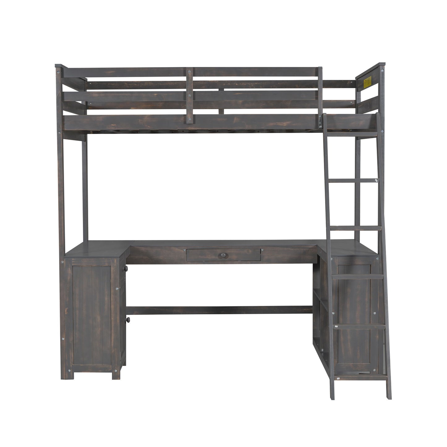 Loft Bed With U-Shaped Desk, Drawers, And Storage Shelves - The Sleep Loft - Online Mattress Showroom NYC