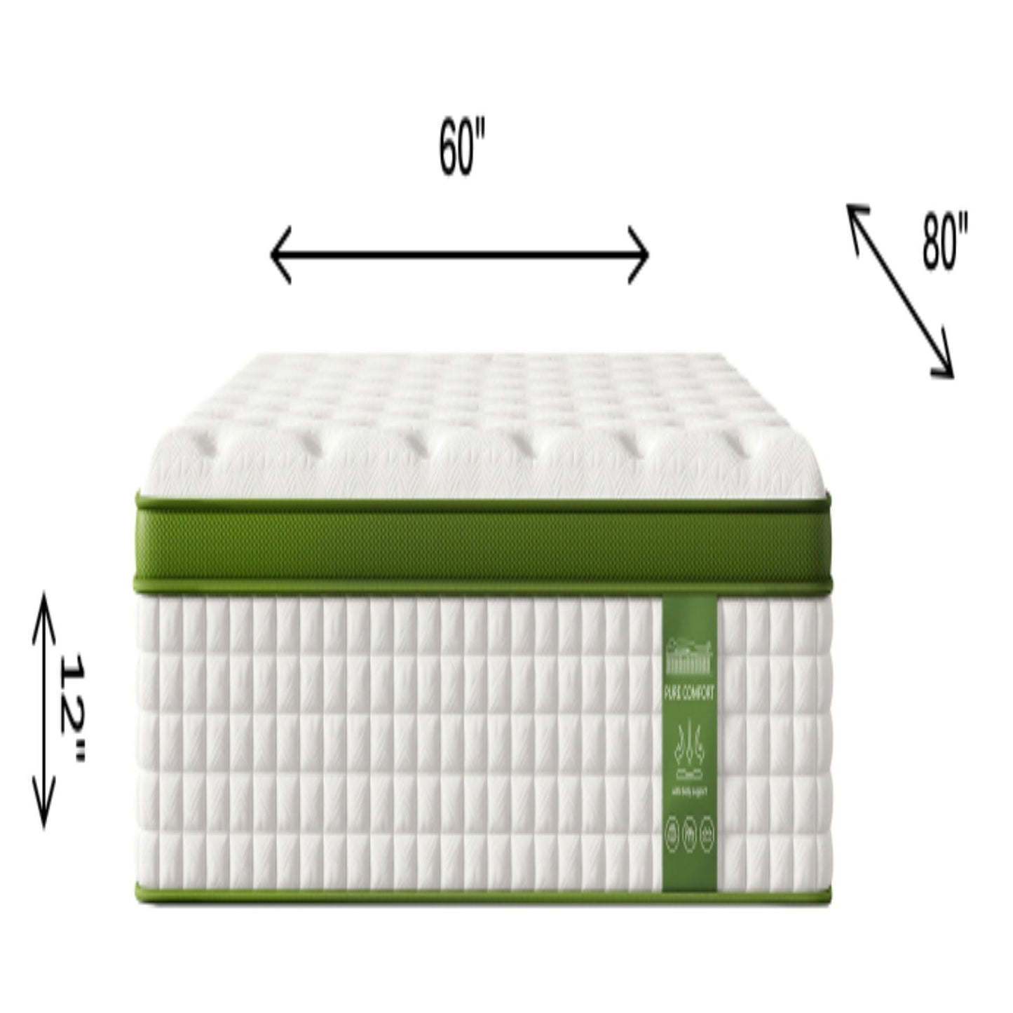 12" Hybrid Mattress With Gel Memory Foam & Pocket Springs - The Sleep Loft - Online Mattress Showroom NYC