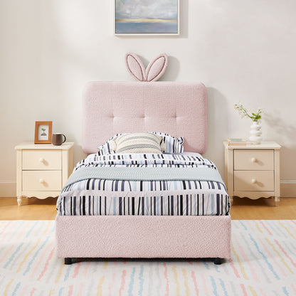 Upholstered Bed With Oversized Rabbit Ear Headboard, LED Lights & 4 Storage Drawers - The Sleep Loft - Online Mattress Showroom NYC