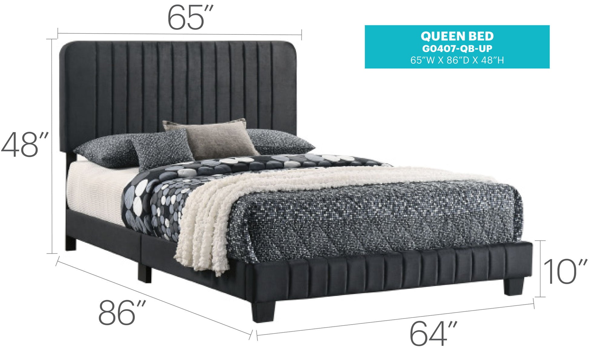 Channel Tufted Bed - The Sleep Loft - Online Mattress Showroom NYC