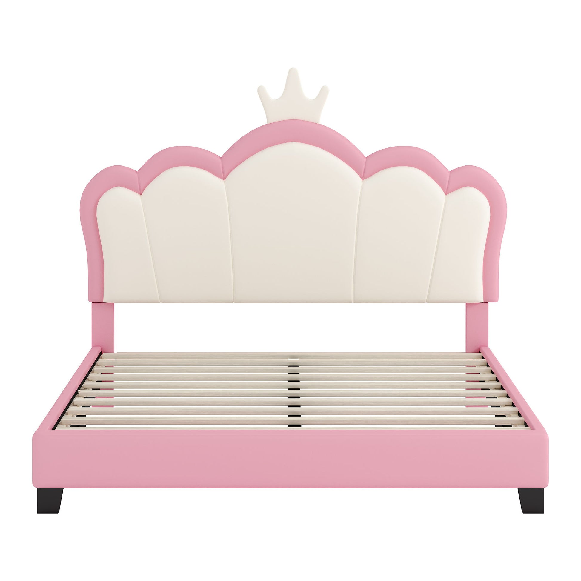 Upholstered Princess Platform Bed With Crown Headboard - The Sleep Loft - Online Mattress Showroom NYC