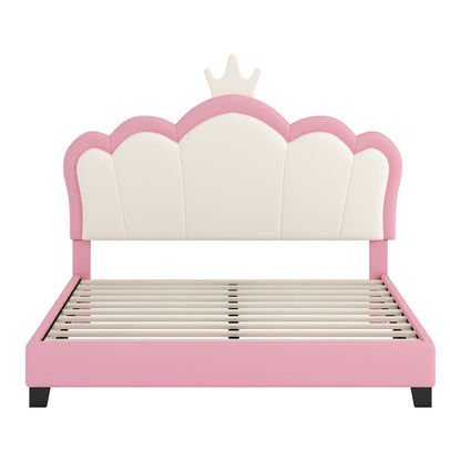 Upholstered Princess Platform Bed With Crown Headboard - The Sleep Loft - Online Mattress Showroom NYC