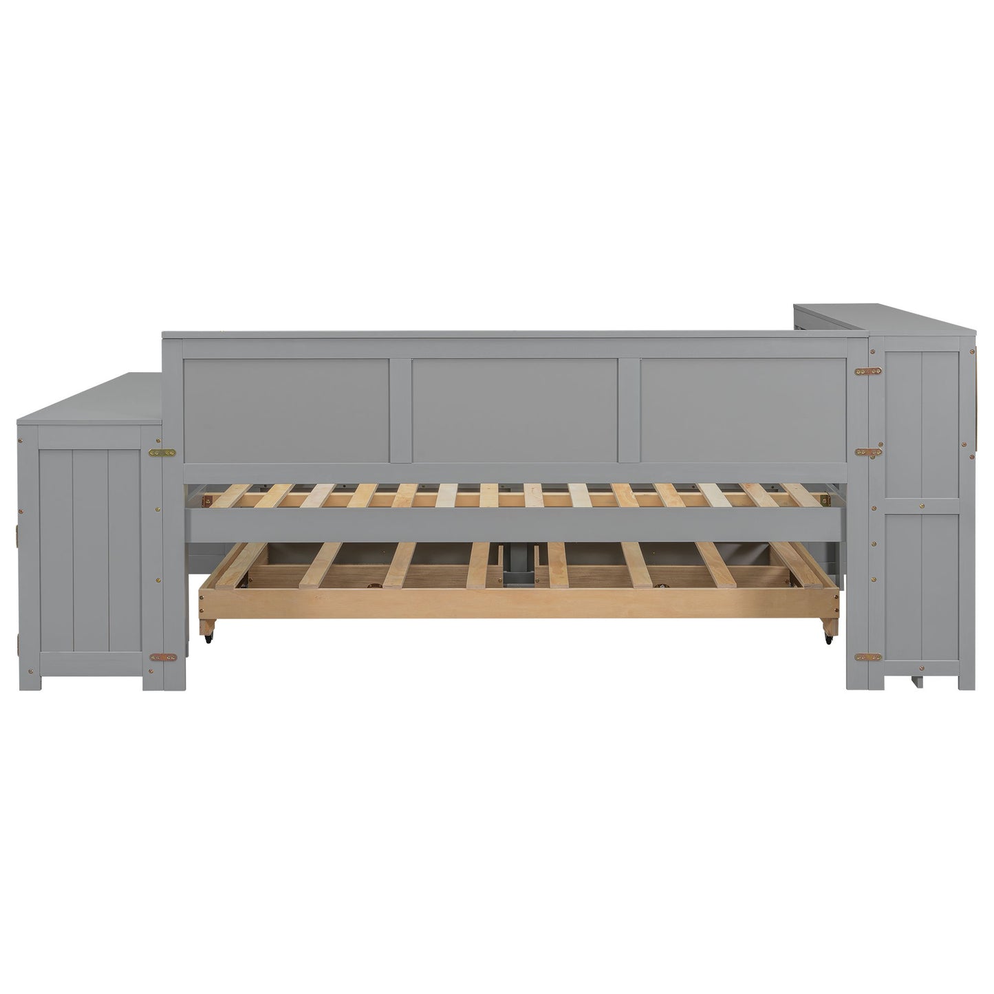 Daybed With Storage Shelves, Drawers, Trundle, Charging Station, LED Light, Desk And Cabinet - The Sleep Loft - Online Mattress Showroom NYC