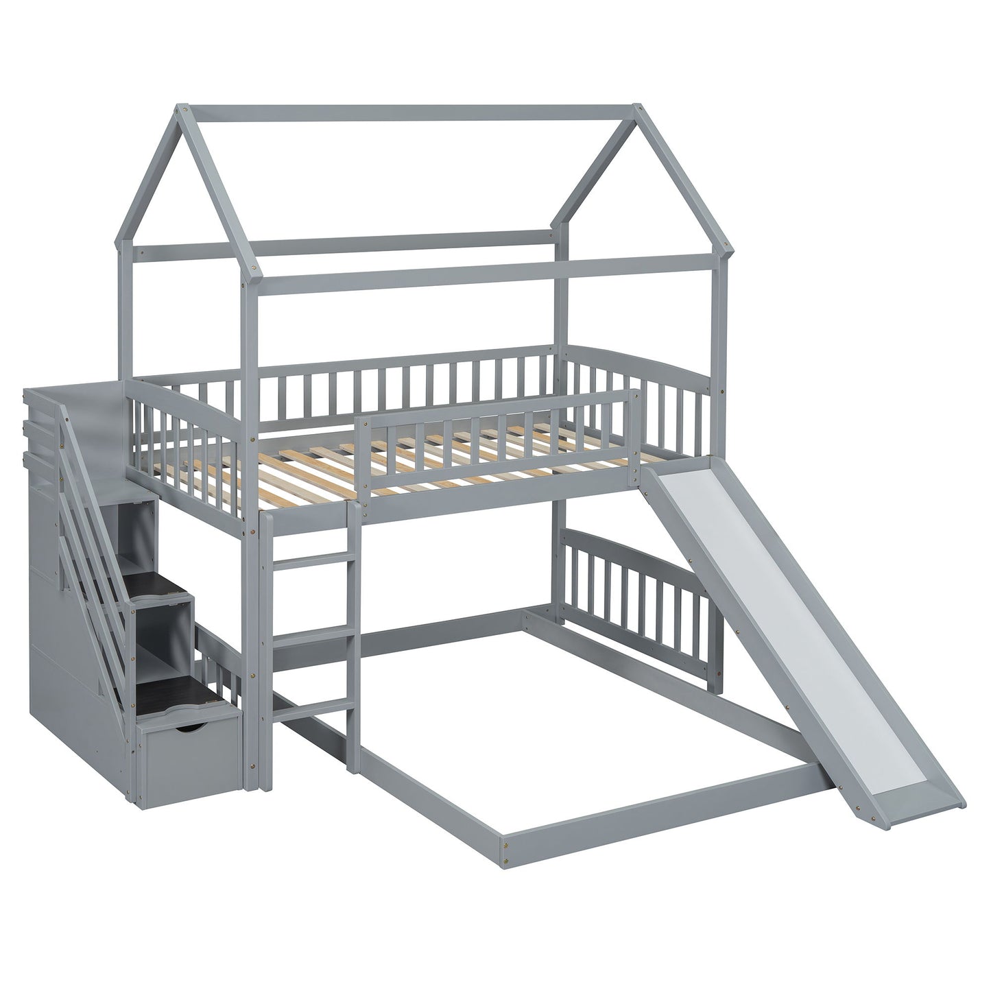 House Bunk Bed With Slide - The Sleep Loft - Online Mattress Showroom NYC