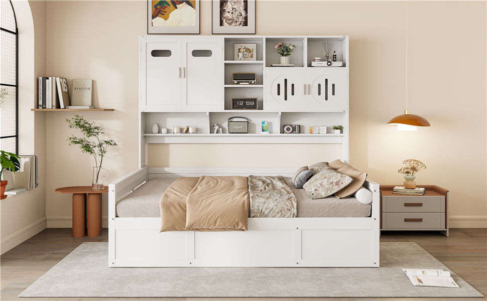 Daybed With All-In-One Cabinet And Shelf - The Sleep Loft - Online Mattress Showroom NYC