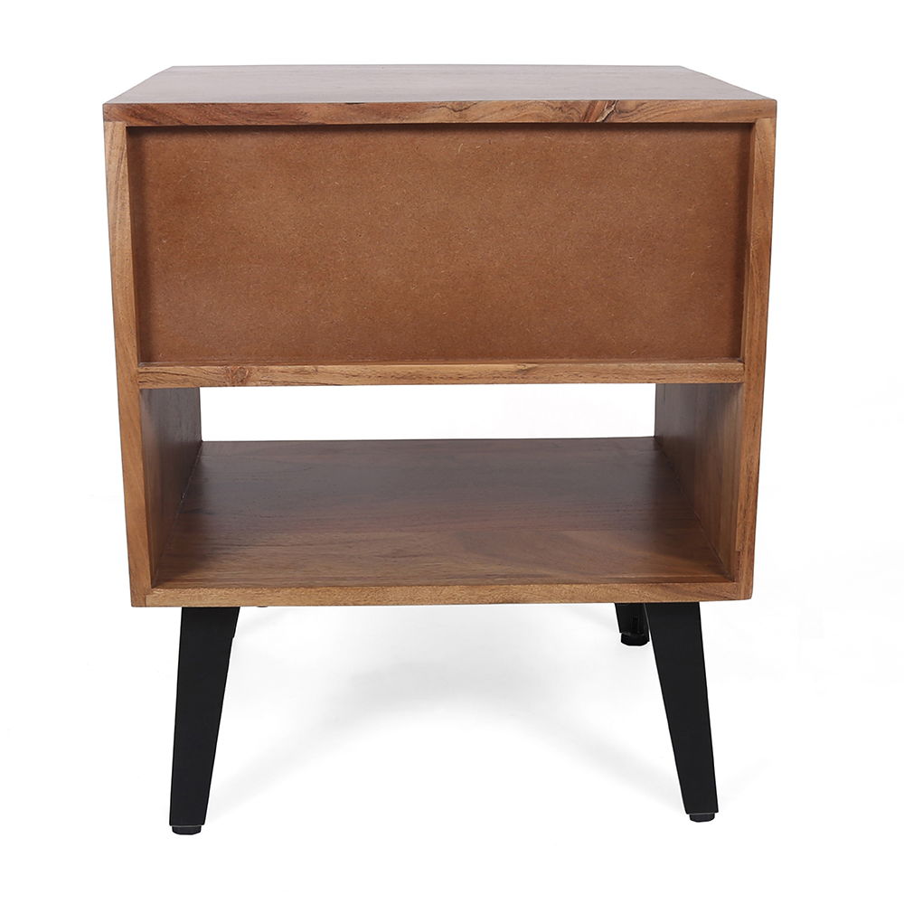 Asther - Bedside Table - Natural Wood / Brown - The Sleep Loft - Online Mattress Showroom NYC