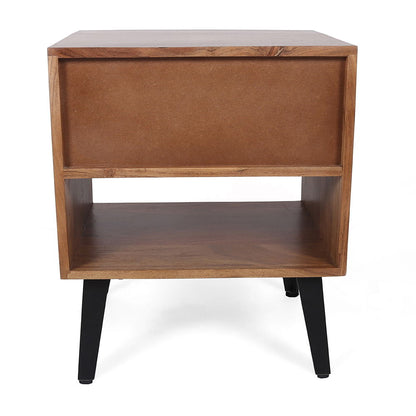 Asther - Bedside Table - Natural Wood / Brown - The Sleep Loft - Online Mattress Showroom NYC