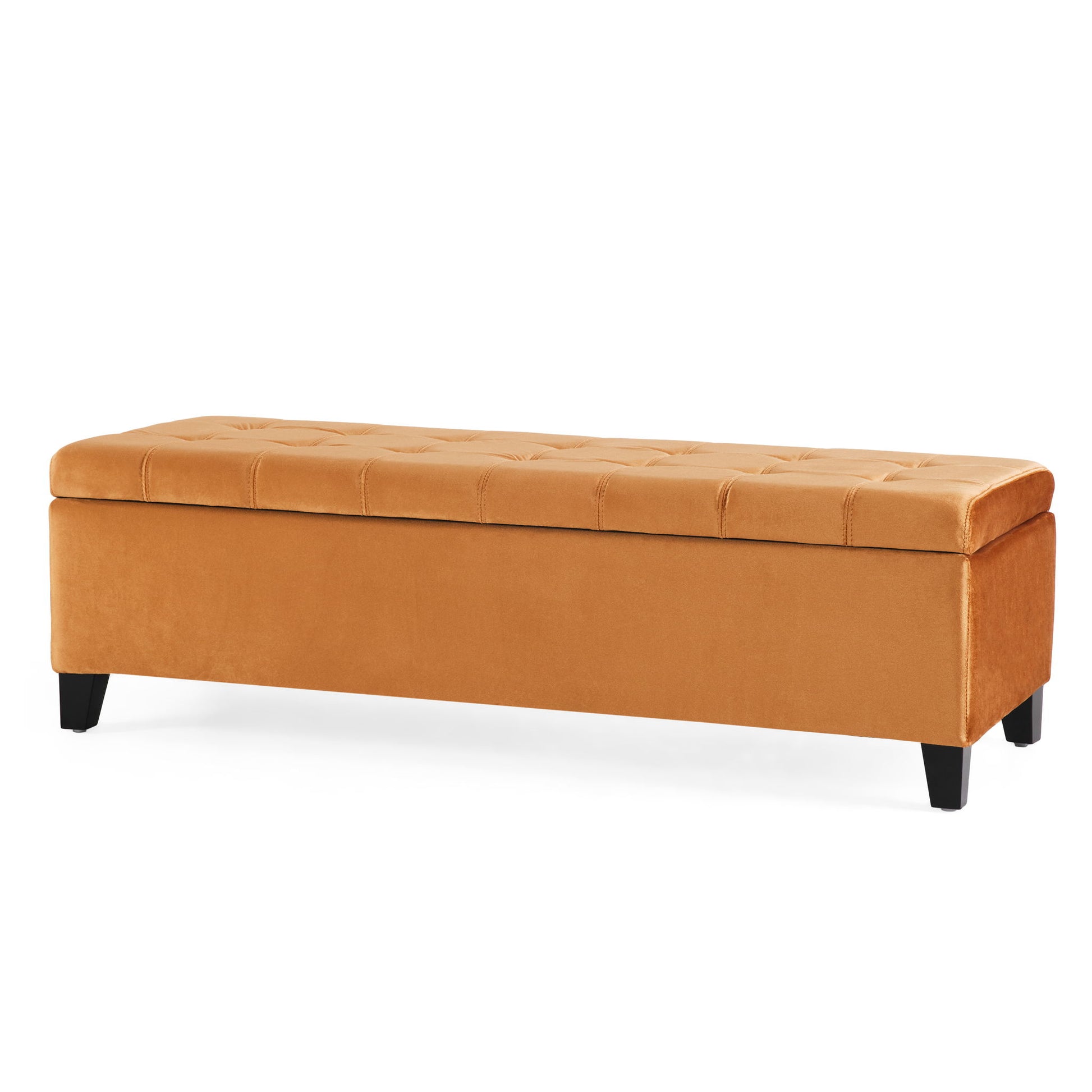 Wendover - Elegant Tufted Storage Bench With Lift-Up Top And Birch Wood Legs - The Sleep Loft - Online Mattress Showroom NYC