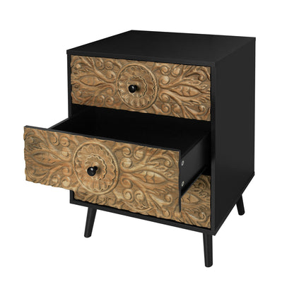 3 Drawer Cabinet, Suitable For Bedroom - Black - The Sleep Loft - Online Mattress Showroom NYC